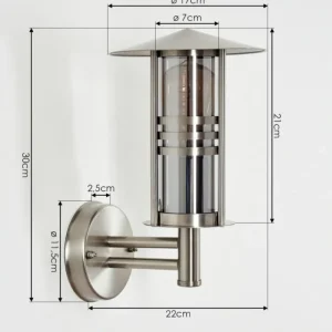 hofstein Forli Lampe murale d´extérieur Argenté, 1 lumière* Lampes Modernes