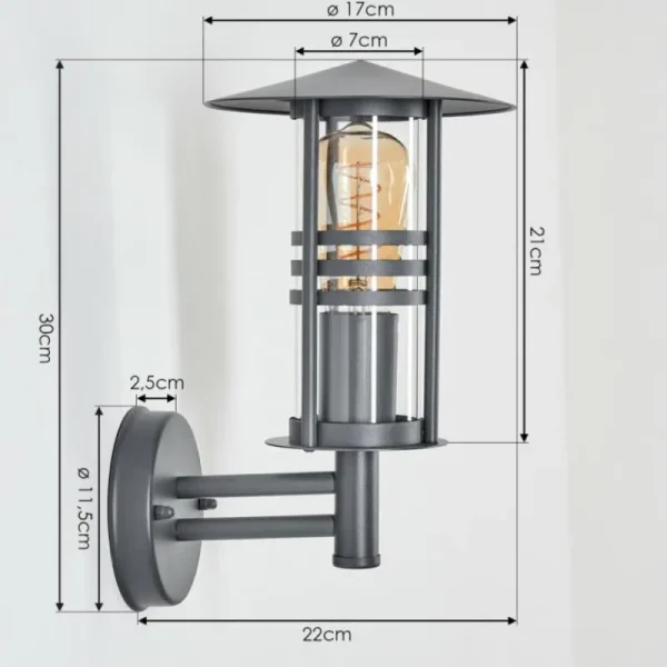 hofstein Forli Lampe murale d´extérieur Anthracite, 1 lumière* Lampes Modernes