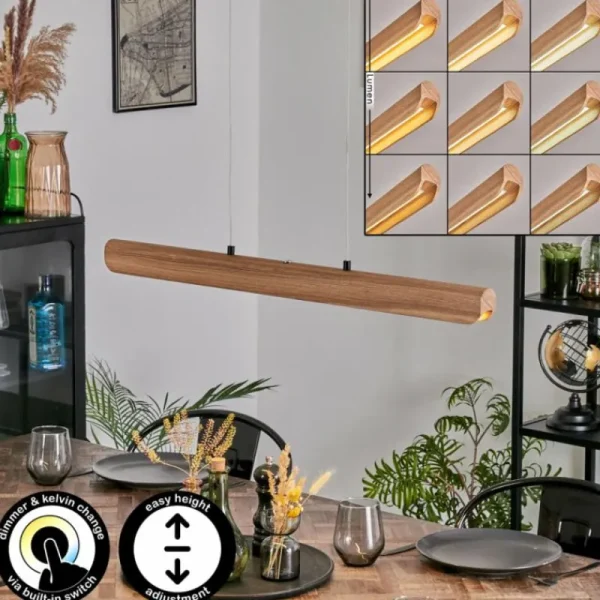 hofstein Fugelsta Suspension, Suspension LED Noir, 1 lumière* Lampes Modernes