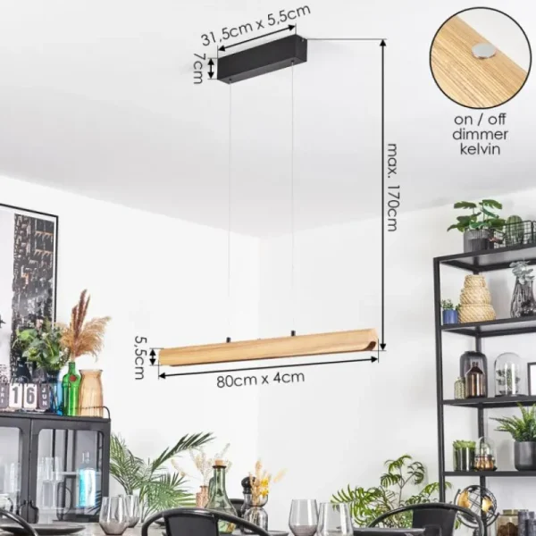 hofstein Fugelsta Suspension, Suspension LED Noir, 1 lumière* Lampes Modernes