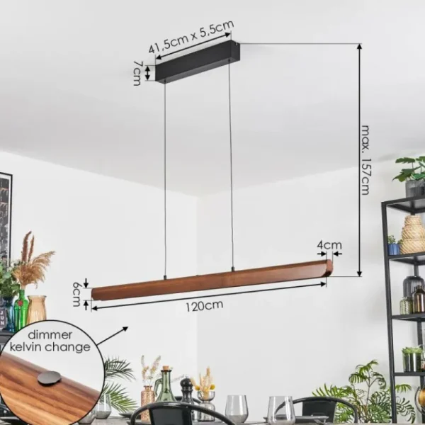 hofstein Fugelsta Suspension, Suspension LED Noir, 1 lumière* Lampes Modernes