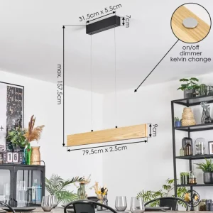 hofstein Fugelsta Suspension, Suspension LED Noir, 1 lumière* Lampes Modernes