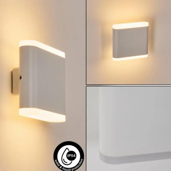 hofstein Gamas Lampe murale d´extérieur, Luminaire Up & Down, Applique murale LED Blanc, 1 lumière* Lampes Modernes