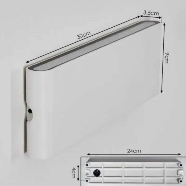 hofstein Gamas Lampe murale d´extérieur, Luminaire de salle de bain, Applique murale, Spot mural Blanc, 1 lumière* Lampes Modernes