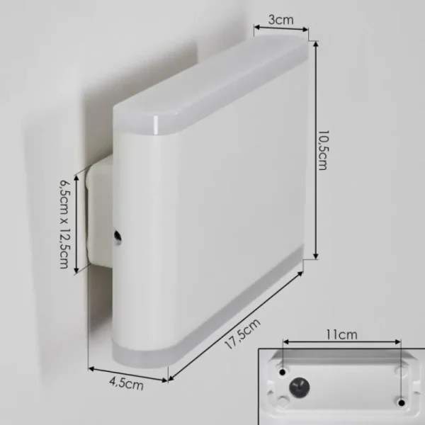 hofstein Gamas Lampe murale d´extérieur, Applique murale Blanc, 1 lumière* Lampes Modernes