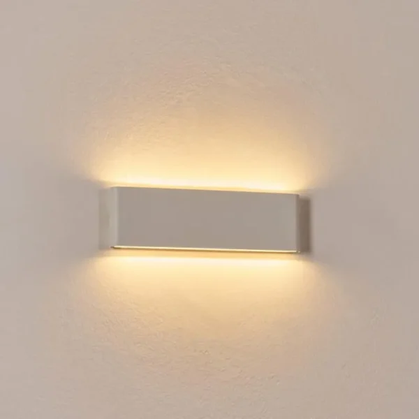 hofstein Gamas Lampe murale d´extérieur, Luminaire de salle de bain, Applique murale, Spot mural Blanc, 1 lumière* Lampes Modernes