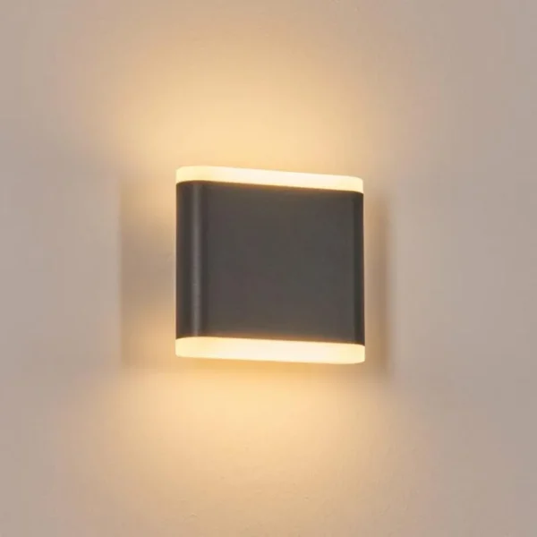 hofstein Gamas Lampe murale d´extérieur, Luminaire Up & Down, Applique murale LED Anthracite, 1 lumière* Lampes Modernes