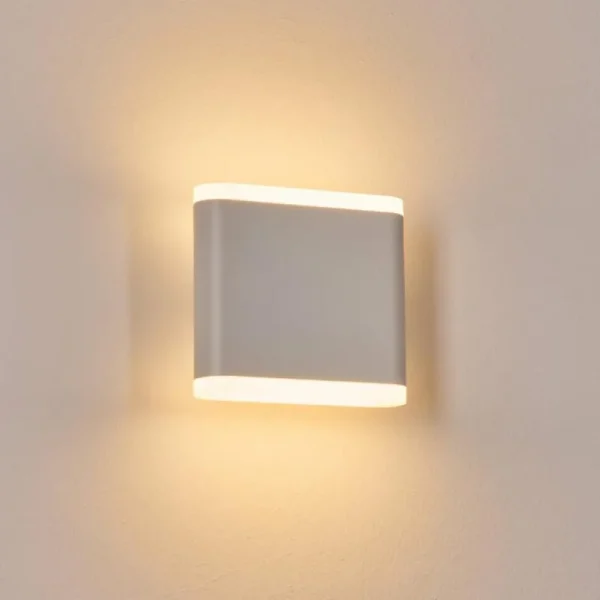 hofstein Gamas Lampe murale d´extérieur, Luminaire Up & Down, Applique murale LED Blanc, 1 lumière* Lampes Modernes
