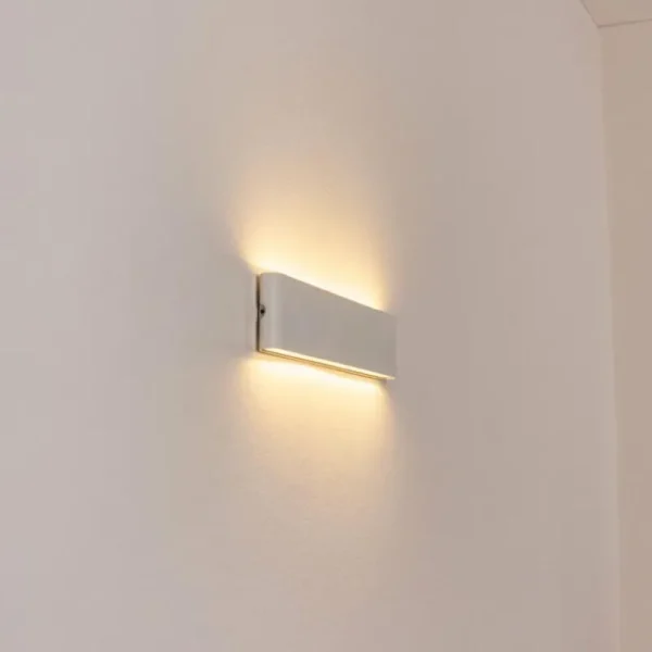 hofstein Gamas Lampe murale d´extérieur, Luminaire de salle de bain, Applique murale, Spot mural Blanc, 1 lumière* Lampes Modernes