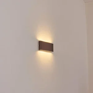 hofstein Gamas Lampe murale d´extérieur, Luminaire de salle de bain, Applique murale, Spot mural Rouille, 1 lumière* Lampes Modernes