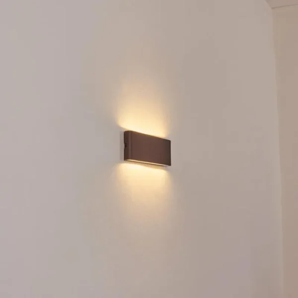hofstein Gamas Lampe murale d´extérieur, Luminaire de salle de bain, Applique murale, Spot mural Rouille, 1 lumière* Lampes Modernes
