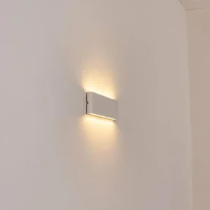 hofstein Gamas Lampe murale d´extérieur, Luminaire de salle de bain, Applique murale, Spot mural Blanc, 1 lumière* Lampes Modernes