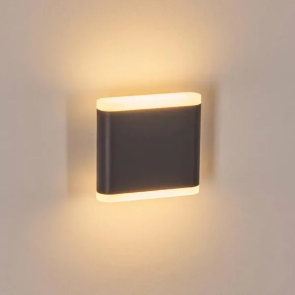 hofstein Gamas Lampe murale d´extérieur, Luminaire Up & Down, Applique murale LED Anthracite, 1 lumière* Lampes Modernes