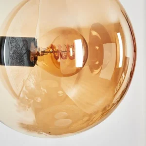 hofstein Gastor Boule lumineuse, Applique murale, Spot mural Ambre, 1 lumière* Lampes En Verre
