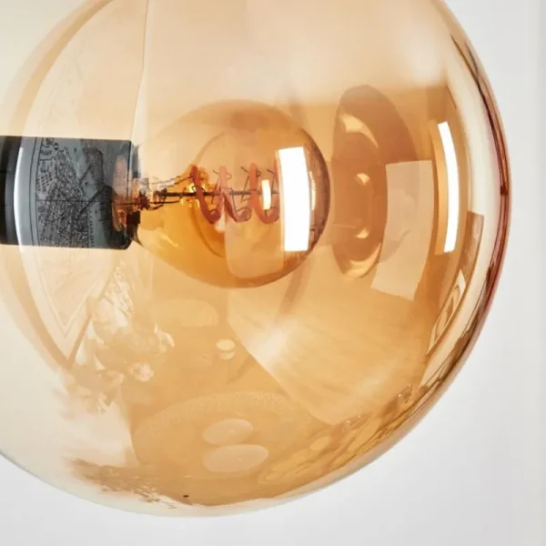 hofstein Gastor Boule lumineuse, Applique murale, Spot mural Ambre, 1 lumière* Lampes En Verre