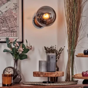 hofstein Gastor Boule lumineuse, Applique murale, Spot mural Fumé, 1 lumière* Lampes Modernes