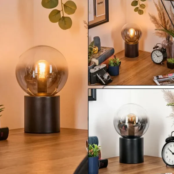 hofstein Gastor Boule lumineuse, Lampe de bureau, Lampe à poser Clair, Fumé, 1 lumière* Lampes Modernes