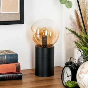 hofstein Gastor Boule lumineuse, Lampe de bureau, Lampe à poser Ambre, Clair, 1 lumière* Lampes En Verre