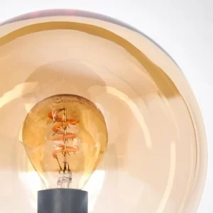 hofstein Gastor Boule lumineuse, Lampe de bureau, Lampe à poser Ambre, 1 lumière* Lampes En Verre