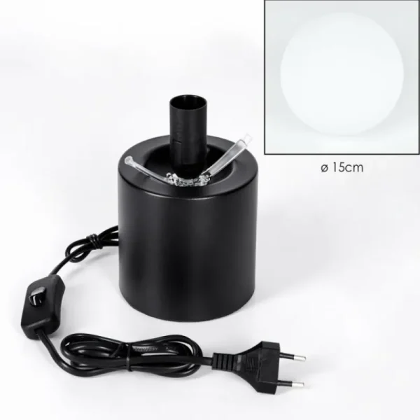 hofstein Gastor Boule lumineuse, Lampe de bureau, Lampe à poser 15 cm Blanc, 1 lumière* Lampes En Verre