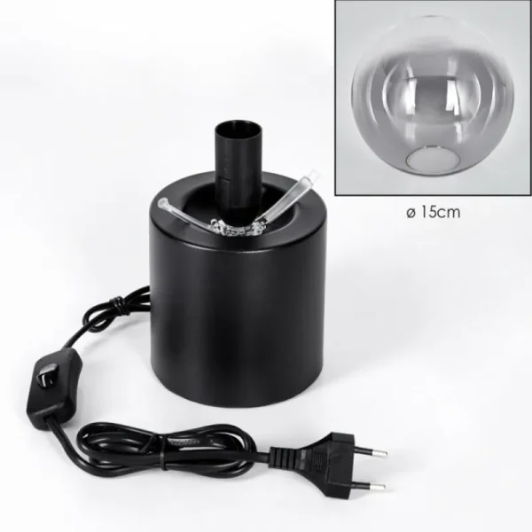 hofstein Gastor Boule lumineuse, Lampe de bureau, Lampe à poser Clair, Fumé, 1 lumière* Lampes Modernes