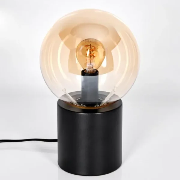 hofstein Gastor Boule lumineuse, Lampe de bureau, Lampe à poser Ambre, 1 lumière* Lampes En Verre