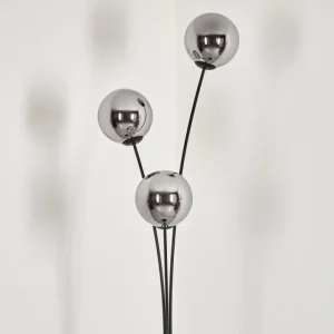 hofstein Gastor Boule lumineuse, Lampadaire Chrome, Fumé, 3 lumières* Lampes Modernes