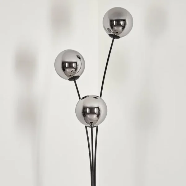hofstein Gastor Boule lumineuse, Lampadaire Chrome, Fumé, 3 lumières* Lampes Modernes