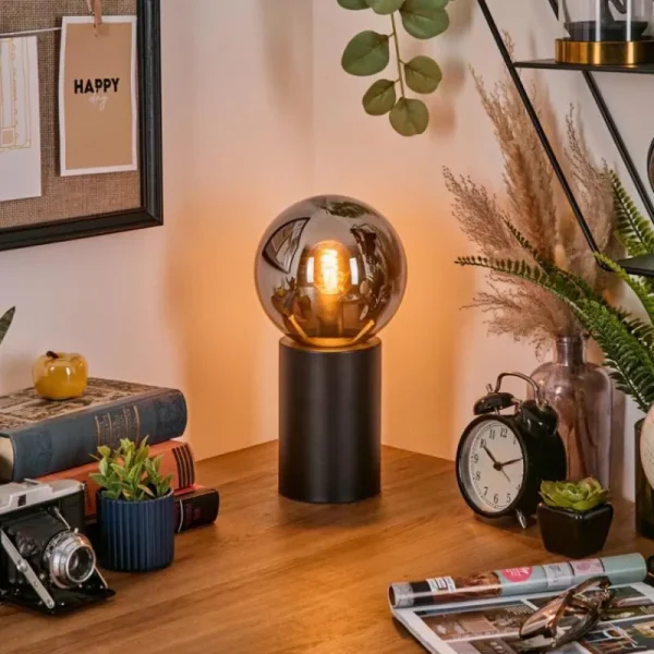 hofstein Gastor Boule lumineuse, Lampe de bureau, Lampe à poser Chrome, Fumé, 1 lumière* Lampes Modernes