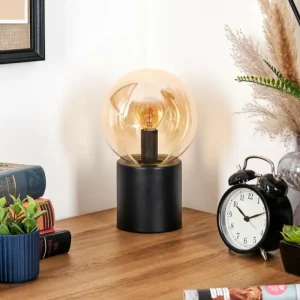 hofstein Gastor Boule lumineuse, Lampe de bureau, Lampe à poser Ambre, 1 lumière* Lampes En Verre