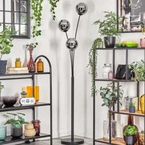 hofstein Gastor Boule lumineuse, Lampadaire Chrome, Fumé, 3 lumières* Lampes Modernes