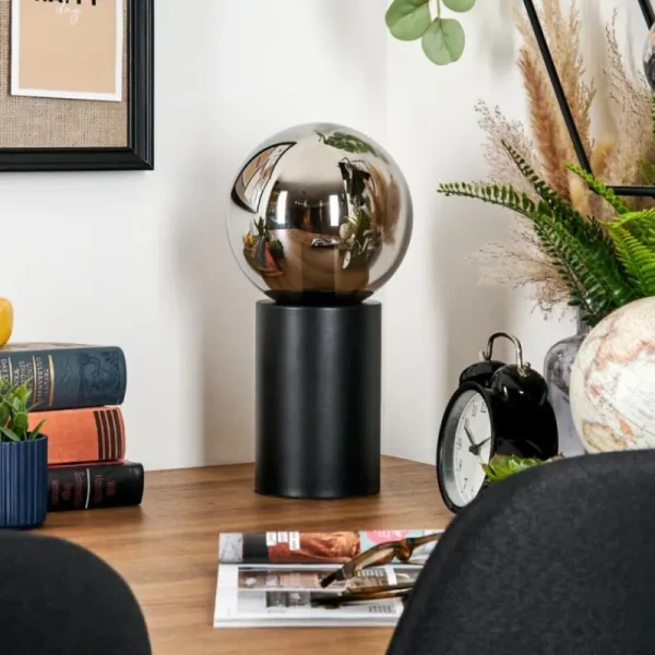 hofstein Gastor Boule lumineuse, Lampe de bureau, Lampe à poser Chrome, Fumé, 1 lumière* Lampes Modernes