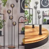 hofstein Gastor Lampadaire 25 cm Bois clair, Noir, 4 lumières* Lampes Modernes