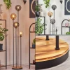 hofstein Gastor Lampadaire 30 cm Bois clair, Noir, 4 lumières* Lampes Modernes
