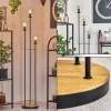 hofstein Gastor Lampadaire 30 cm Bois foncé, Noir, 3 lumières* Lampes Modernes