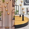 hofstein Gastor Lampadaire 30 cm Bois foncé, Noir, 4 lumières* Lampes Modernes