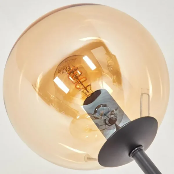 hofstein Gastor Lampadaire 30 cm Bois clair, Noir, 3 lumières* Lampes Modernes