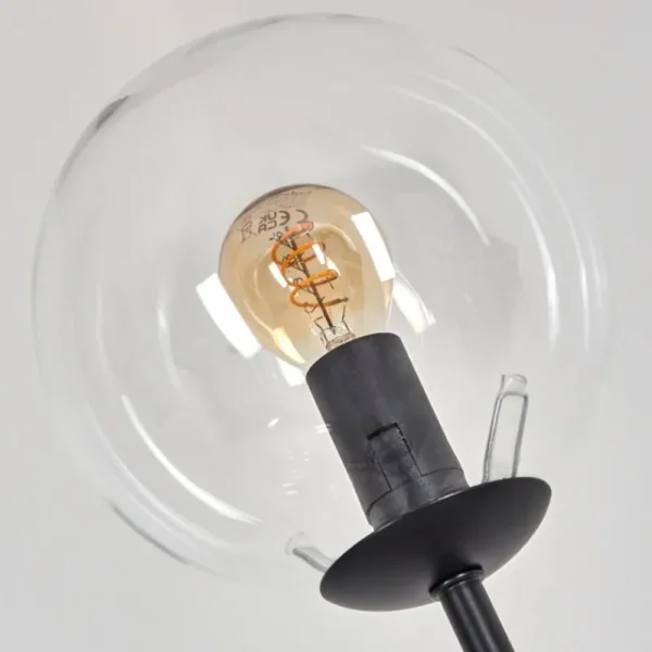 hofstein Gastor Lampadaire 30 cm Bois clair, Noir, 3 lumières* Lampes Modernes