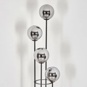 hofstein Gastor Lampadaire 25 cm Bois clair, Noir, 4 lumières* Lampes Modernes