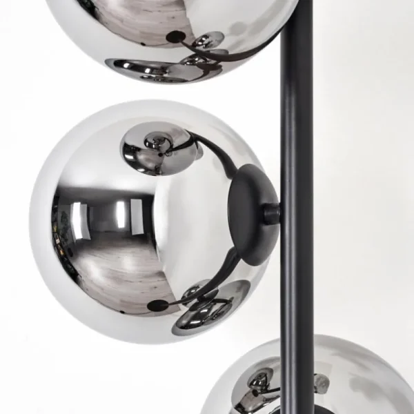 hofstein Gastor Lampadaire 33 cm Chrome, Fumé, 5 lumières* Lampes Modernes