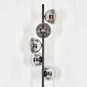 hofstein Gastor Lampadaire 33 cm Chrome, Clair, Fumé, 5 lumières* Lampes Modernes