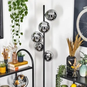 hofstein Gastor Lampadaire 33 cm Chrome, Fumé, 5 lumières* Lampes Modernes