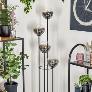 hofstein Gastor Lampadaire 30 cm Clair, Fumé, 4 lumières* Lampes Modernes