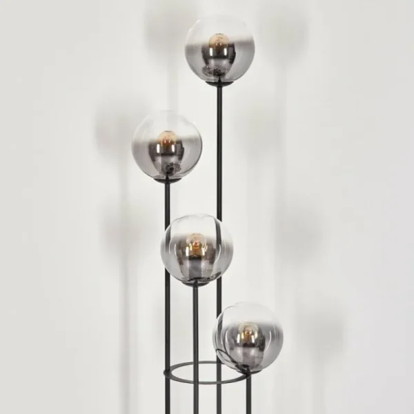 hofstein Gastor Lampadaire 30 cm Clair, Fumé, 4 lumières* Lampes Modernes