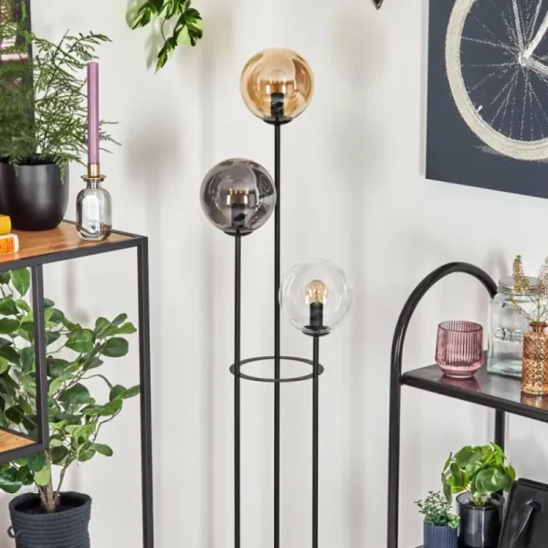 hofstein Gastor Lampadaire 30 cm Noir, 3 lumières* Lampes Modernes