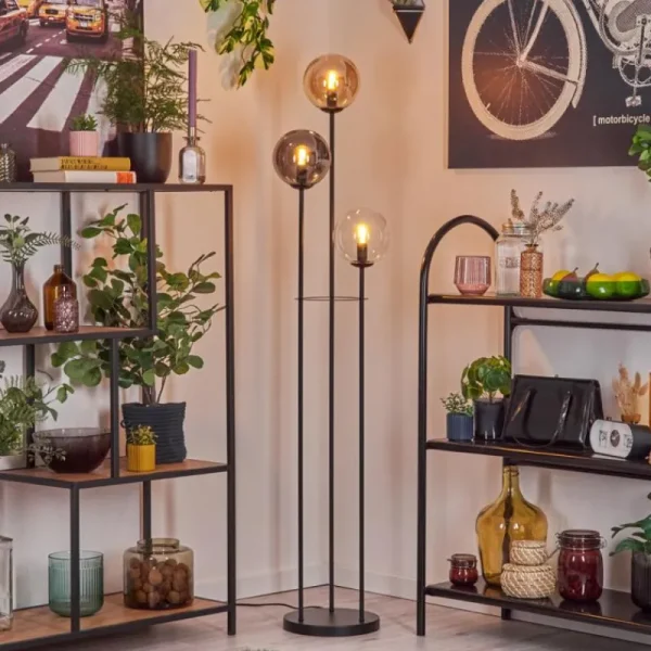hofstein Gastor Lampadaire 30 cm Noir, 3 lumières* Lampes Modernes