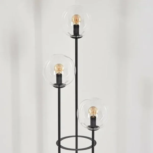 hofstein Gastor Lampadaire 30 cm Noir, 3 lumières* Lampes En Verre