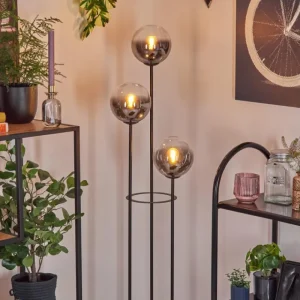 hofstein Gastor Lampadaire 30 cm Noir, 3 lumières* Lampes Modernes
