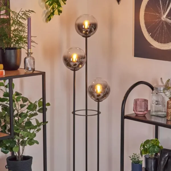 hofstein Gastor Lampadaire 30 cm Noir, 3 lumières* Lampes Modernes