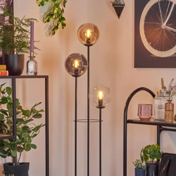 hofstein Gastor Lampadaire 30 cm Noir, 3 lumières* Lampes Modernes